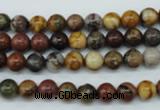 CPJ152 15.5 inches 6mm round picasso jasper gemstone beads