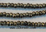 CPY100 15.5 inches 3*4mm rondelle pyrite gemstone beads wholesale