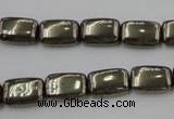 CPY240 15.5 inches 8*12mm rectangle pyrite gemstone beads wholesale