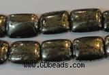 CPY322 15.5 inches 12*16mm rectangle pyrite gemstone beads wholesale