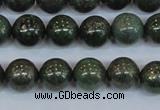 CPY763 15.5 inches 10mm round pyrite gemstone beads wholesale