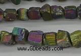 CPY803 15.5 inches 6*10mm - 8*12mm nuggets plated pyrite beads