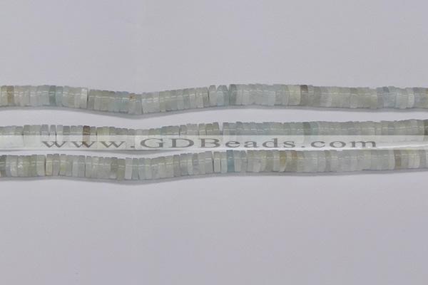 CRB1002 15.5 inches 2*6mm heishi aquamarine beads wholesale