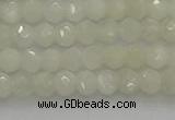 CRB1211 15.5 inches 4*6mm faceted rondelle white moonstone beads