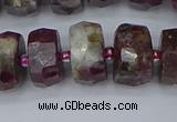 CRB1404 15.5 inches 8*16mm faceted rondelle tourmaline beads