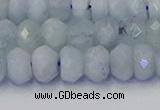 CRB1826 15.5 inches 5*7mm faceted rondelle aquamarine beads