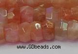 CRB1932 15.5 inches 6*10mm faceted rondelle sunstone beads