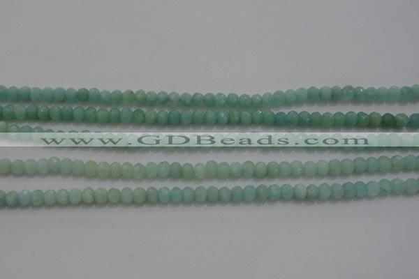 CRB226 15.5 inches 2.5*4mm faceted rondelle amazonite beads