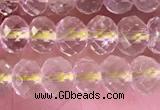 CRB2275 15.5 inches 4*6mm faceted rondelle lemon quartz beads