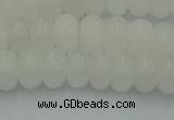 CRB2811 15.5 inches 5*8mm rondelle white jade beads wholesale