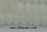 CRB2812 15.5 inches 6*10mm rondelle white jade beads wholesale