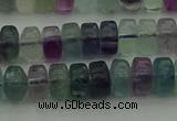 CRB406 15.5 inches 5*8mm rondelle fluorite gemstone beads