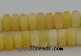 CRB410 15.5 inches 5*8mm rondelle yellow jade beads wholesale
