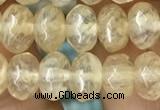 CRB4111 15.5 inches 5*8mm faceted rondelle yellow watermelon beads