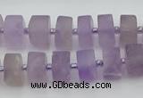CRB458 15.5 inche 8*12mm tyre matte amethyst gemstone beads