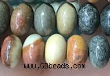 CRB5307 15.5 inches 4*6mm rondelle wildhorse picture jasper beads