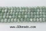 CRB5655 15.5 inches 6*10mm-7*11mm faceted rondelle green angel skin beads wholesale