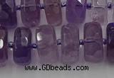 CRB568 15.5 inches 8*16mm faceted rondelle amethyst beads