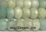 CRB5793 15 inches 4*6mm, 5*8mm faceted rondelle amazonite beads
