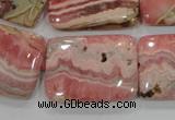 CRC111 15.5 inches 22*30mm rectangle natural argentina rhodochrosite beads