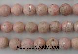 CRC453 15.5 inches 10mm faceted round Argentina rhodochrosite beads
