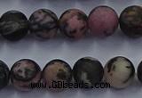 CRD25 15.5 inches 8mm round matte rhodonite beads wholesale