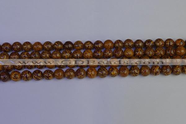 CRO882 15.5 inches 8mm round elephant blood stone beads