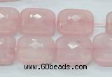 CRQ109 15.5 inches 20*20mm faceted square natural rose quartz beads