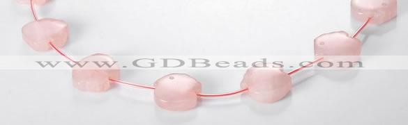 CRQ12 18*19mm pig-shaped A grade natural rose quartz beads