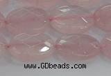 CRQ147 15.5 inches 12*16mm faceted oval natural rose quartz beads