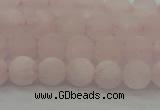 CRQ221 15.5 inches 6mm round matte rose quartz gemstone beads