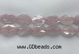 CRQ428 30*38mm - 30*40mm faceted octagonal rose quartz beads