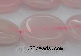 CRQ613 15.5 inches 18*25mm oval rose quartz beads wholesale