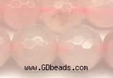 CRQ878 15 inches 12mm faceted round rose quartz beads