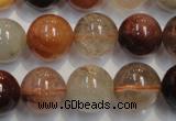 CRU656 15.5 inches 14mm round Multicolor rutilated quartz beads
