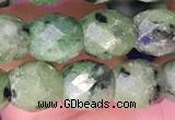 CRZ785 15.5 inches 6*6mm faceted drum ruby zoisite beads
