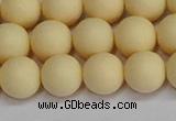 CSB1613 15.5 inches 10mm round matte shell pearl beads wholesale