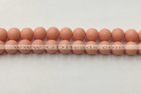 CSB2424 15.5 inches 12mm round matte wrinkled shell pearl beads