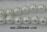 CSB600 15.5 inches 10mm whorl round shell pearl beads