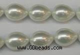 CSB868 15.5 inches 12*16mm teardrop shell pearl beads wholesale