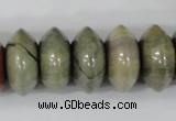 CSL110 15.5 inches 10*20mm rondelle silver leaf jasper beads wholesale