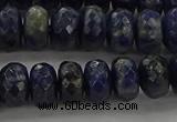 CSO663 15.5 inches 6*10mm faceted rondelle sodalite gemstone beads