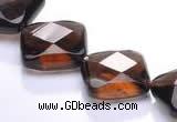 CSQ23 AB grade 16*16mm faceted rhombic natural smoky quartz bead
