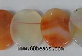 CTD22 Top drilled 20*30mm oval agate gemstone beads wholesale