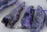 CTD680 Top drilled 12*20mm - 15*45mm freeform agate gemstone beads