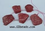 CTD761 Top drilled 25*30mm - 30*35mm freeform agate beads