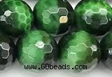 CTE2410 15 inches 10mm faceted round green tiger eye beads