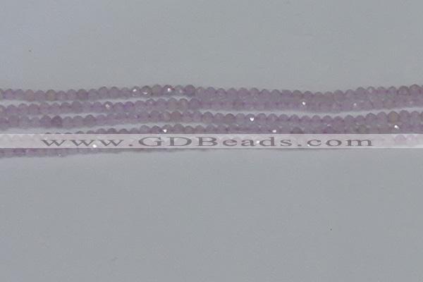 CTG622 15.5 inches 3mm faceted round lavender amethyst beads