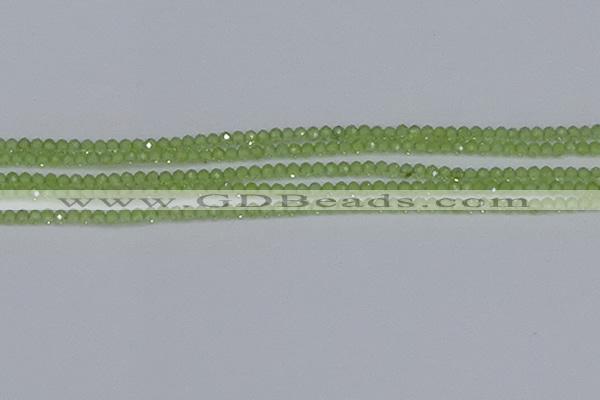 CTG630 15.5 inches 3mm faceted round peridot gemstone beads