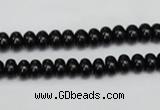 CTO117 15.5 inches 5*8mm rondelle black tourmaline beads